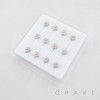 CLUM SAKURA FLOWER FIVE PETAL FLOWER POLISH 316L SURGICAL STEEL L-SHAPE NOSE BOX
